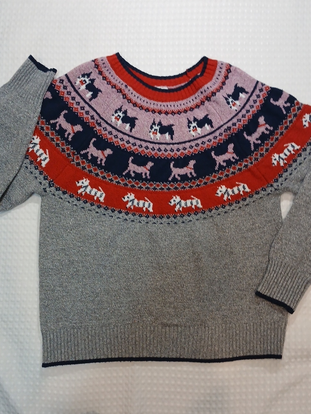Cozy Grey Women's Dog Lover's Sweater